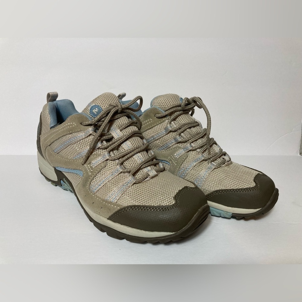 Merrell waterproof air cushion shoes sneakers hiking shoes size 9 gray blue